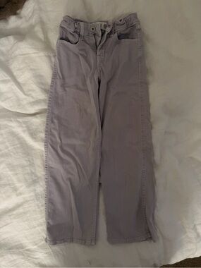 abercrombie kids Light purple high rise, wide leg jeans